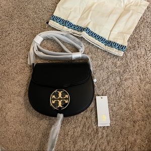 Tory Burch Miller saddle bag black NWT